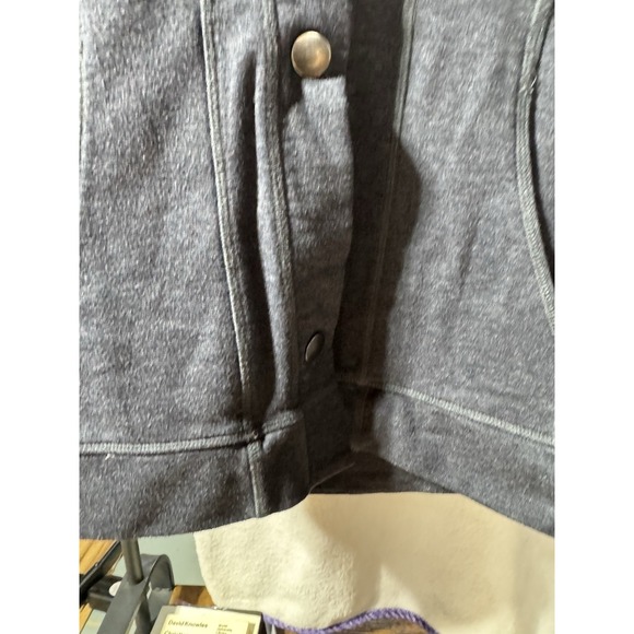 Free Country Denim Blue Snap Collar Jacket Button Front Pockets Textured - Picture 4 of 16